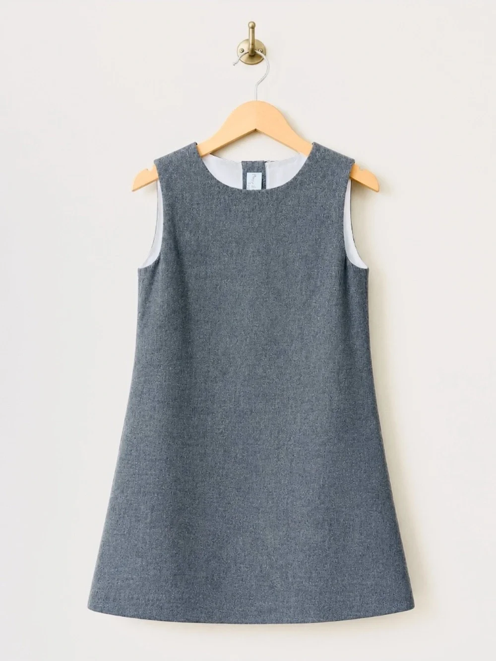 Papa d' Anjo Gray Sleeveless A-Line Dress Classic Minimalist Shift Dress Size 6